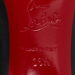 Christian Louboutin Black Leather Ankle Length Boots Size 36.5