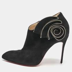 Christian Louboutin Black Suede Mrs Baba Booties Size 39
