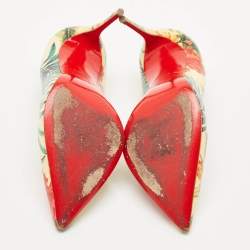 Christian Louboutin Multicolor Leather Follies Pumps Size 38.5