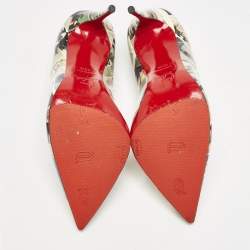 Christian Louboutin Multicolor Printed Patent Leather Pigalle Follies Pumps Size 38.5
