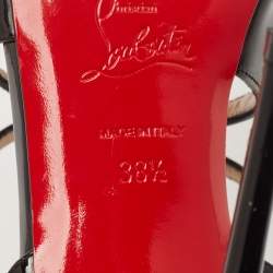 Christian Louboutin Black Patent Leather Crossfliketa Pumps Size 38.5