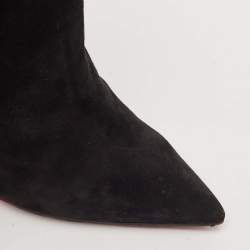 Christian Louboutin Black Suede Firmamma Ankle Length Boots Size 38