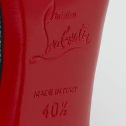 Pre Owned Christian Louboutin  Silver Glitter Pigalle Follies Pumps Size 40.5