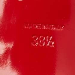 Pre Owned Christian Louboutin Blue Turquoise Spiked PVC J-Lissimo T Strap Sandals Size 38.5