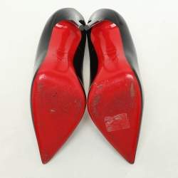 Christian Louboutin Black Patent Leather So Kate Pointed Toe Pumps Size 36.5