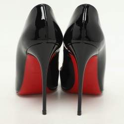 Christian Louboutin Black Patent Leather So Kate Pointed Toe Pumps Size 36.5