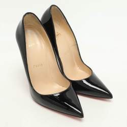 Christian Louboutin Black Patent Leather So Kate Pointed Toe Pumps Size 36.5