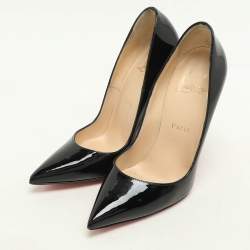 Christian Louboutin Black Patent Leather So Kate Pointed Toe Pumps Size 36.5