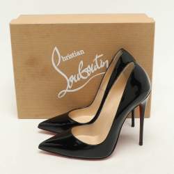 Christian Louboutin Black Patent Leather So Kate Pointed Toe Pumps Size 36.5