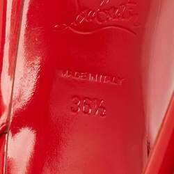Christian Louboutin Red Patent Leather Private Number Sandals Size 36.5