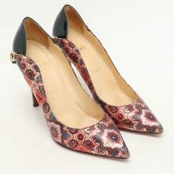 Christian Louboutin Multicolor Printed Leather Dorepi Pumps Size 39