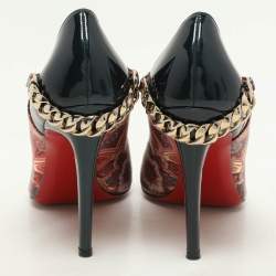 Christian Louboutin Multicolor Printed Leather Dorepi Pumps Size 39
