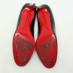 Christian Louboutin Black Patent Leather Simple Pumps Size 37.5