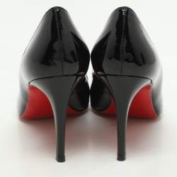 Christian Louboutin Black Patent Leather Simple Pumps Size 37.5