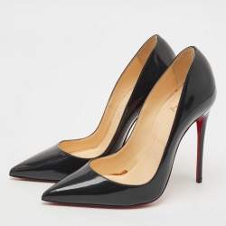Pre Owned Christian Louboutin Navy Blue Patent Leather So Kate Pumps Size 36