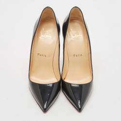 Pre Owned Christian Louboutin Navy Blue Patent Leather So Kate Pumps Size 36