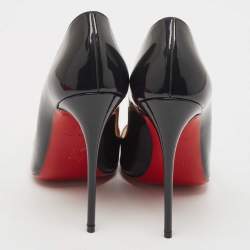 Pre Owned Christian Louboutin Navy Blue Patent Leather So Kate Pumps Size 36