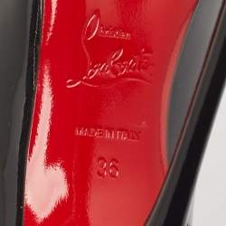 Pre Owned Christian Louboutin Navy Blue Patent Leather So Kate Pumps Size 36
