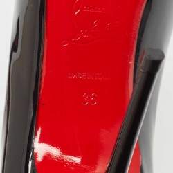 مملوكة مسبقًا Christian Louboutin Black Patent Leather Pigalle Pumps Size 36