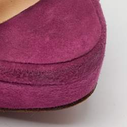 Christian Louboutin Pink Suede Balota Strappy Platform Sandals Size 40
