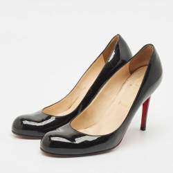 Christian Louboutin Black Patent Leather Simple Pumps Size 39.5