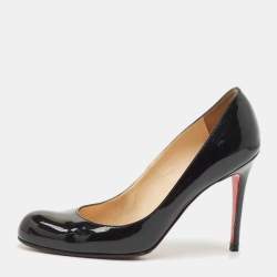 Christian Louboutin Black Patent Leather Simple Pumps Size 39.5