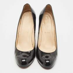 Christian Louboutin Black Patent Leather Simple Pumps Size 39.5