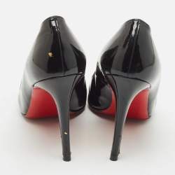 Christian Louboutin Black Patent Leather Simple Pumps Size 39.5