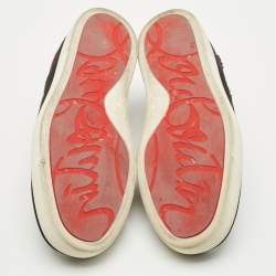 Christian Louboutin Black Suede Pik N Luck Sneakers Size 38