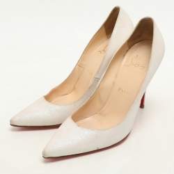 Christian Louboutin Metallic Beige Glitter So Kate Pumps Size 39