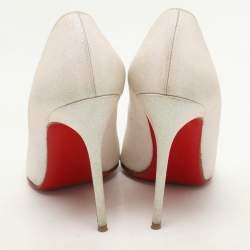 Christian Louboutin Metallic Beige Glitter So Kate Pumps Size 39