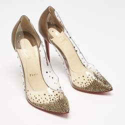 Christian Louboutin Transparent PVC and Leather Degrastrass Pumps Size 40