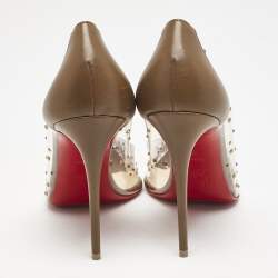 Christian Louboutin Transparent PVC and Leather Degrastrass Pumps Size 40