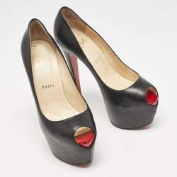 Christian Louboutin Black Leather Highness Pumps Size 39.5