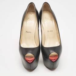 Christian Louboutin Black Leather Highness Pumps Size 39.5
