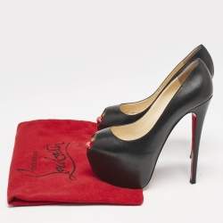 Christian Louboutin Black Leather Highness Pumps Size 39.5