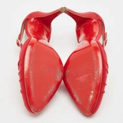 Christian Louboutin Red Satin Drapinight Pumps Size 37.5