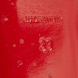 Pre Owned Christian Louboutin Beige Patent Leather Very Prive Peep Toe Pumps Size 39