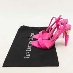 Christian Louboutin Lipgloss Patent Leather Queen Ankle Strap Sandals Size 37