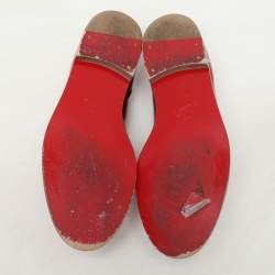 Christian Louboutin Red Patent Leather Mocalaureat Loafers Size 36.5