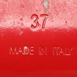 Pre Owned Christian Louboutin Black Leather Levitibootie Ankle Length Boots Size 37