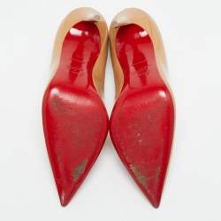 Christian Louboutin Beige Patent Leather Kate Pumps Size 36