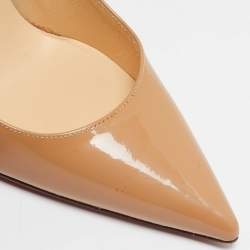 Christian Louboutin Beige Patent Leather Kate Pumps Size 36