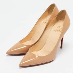 Christian Louboutin Beige Patent Leather Kate Pumps Size 36