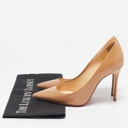 Christian Louboutin Beige Patent Leather Kate Pumps Size 36