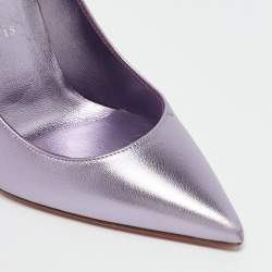 Christian Louboutin Metallic Purple Leather Kate Pumps Size 38
