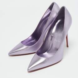 Christian Louboutin Metallic Purple Leather Kate Pumps Size 38
