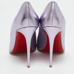 Christian Louboutin Metallic Purple Leather Kate Pumps Size 38