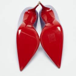 Christian Louboutin Metallic Purple Leather Kate Pumps Size 38