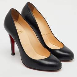 Christian Louboutin Black Leather Ron Ron Pumps Size 37